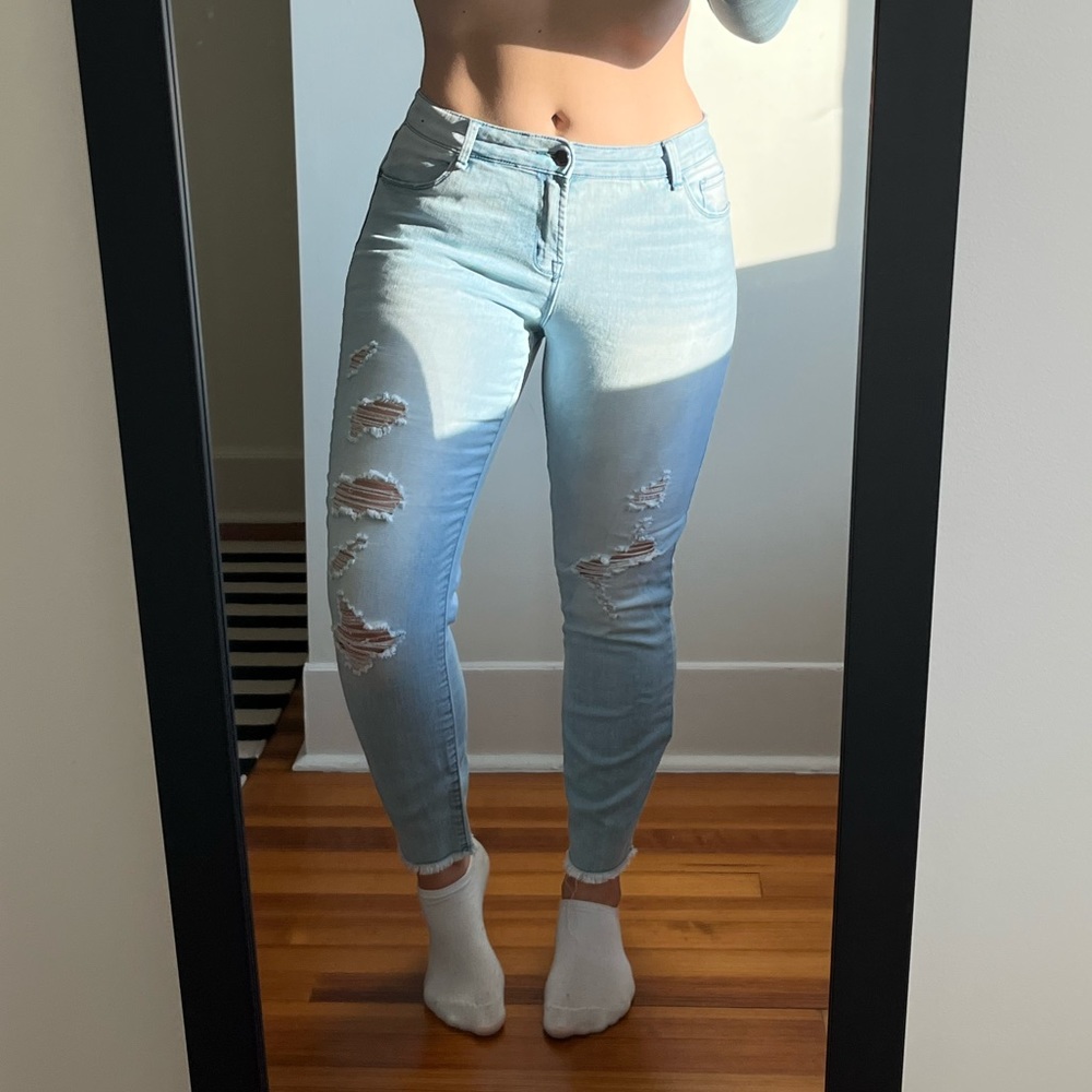 Cherokee ripped jeggings, size UK 12 / US 8, thin and breathable material